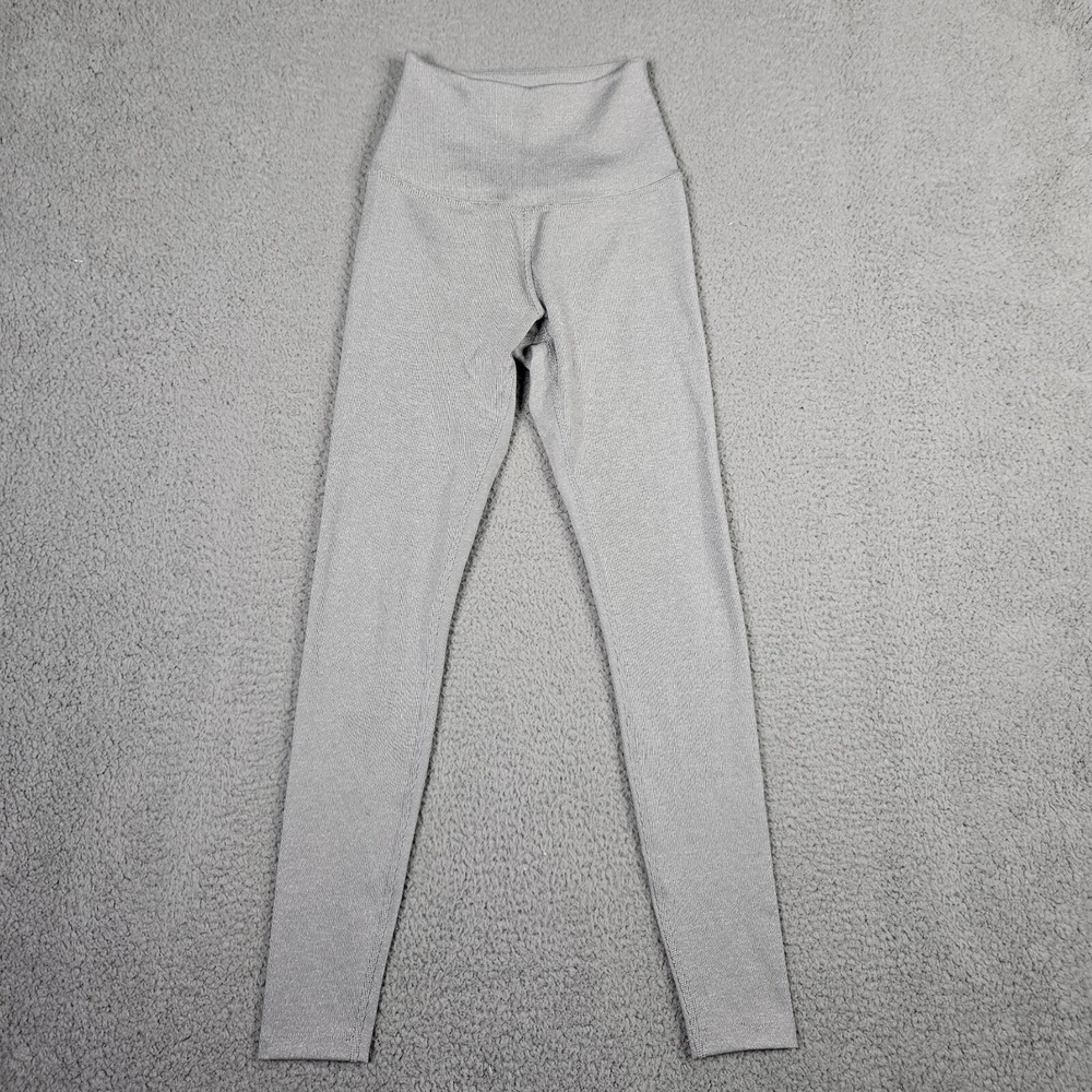 Beyond yoga Women's Mid-Rise Gray Stripes Skinny Legging Size XS